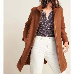 Oversized Funnel-Neck Coat